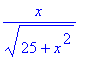 x/(25+x^2)^(1/2)