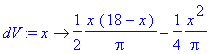 dV := proc (x) options operator, arrow; 1/2/Pi*x*(1...