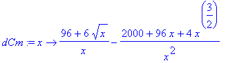 dCm := proc (x) options operator, arrow; (96+6*x^(1...